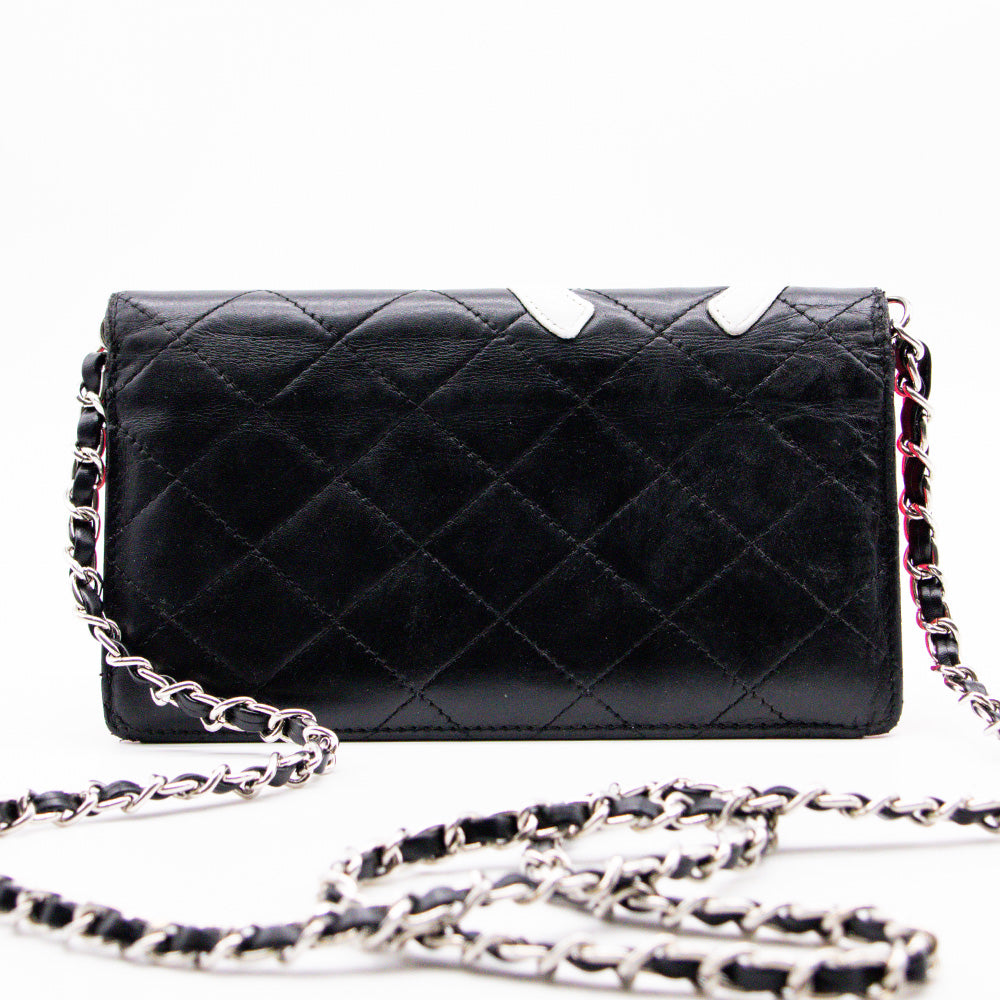 Chanel Portefeuille Noir Rose