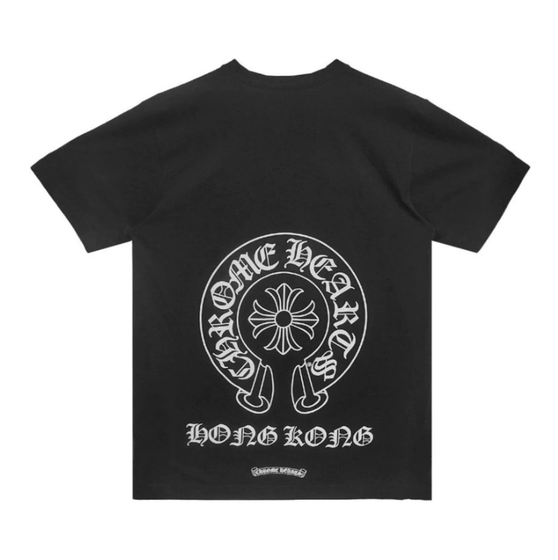 Chrome Hearts T-Shirt - Scroll Logo Hong Kong - Noir