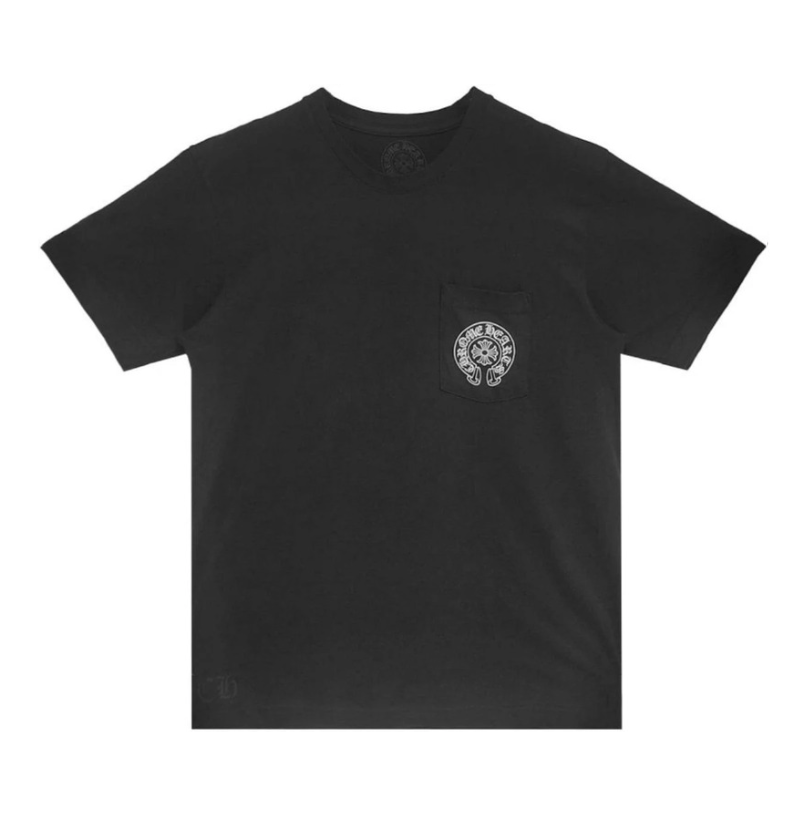 Chrome Hearts T-Shirt - Scroll Logo Hong Kong - Noir