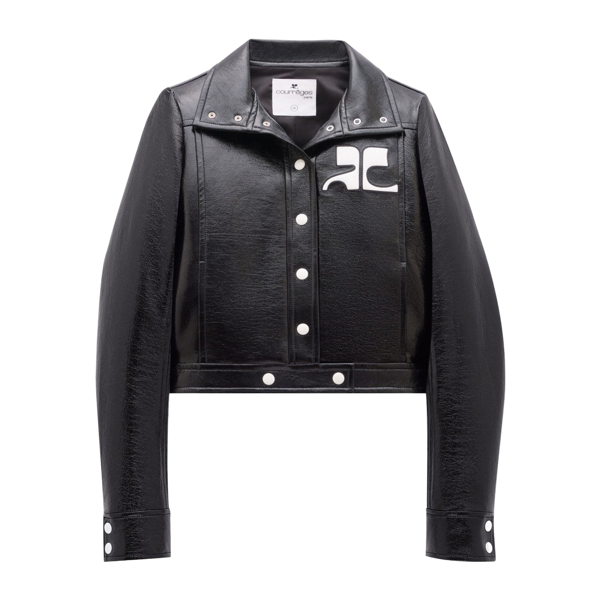 Courrèges Veste en Vinyle réédition noir