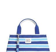 Dolce & Gabbana Girls Striped Sac A Main Bleu