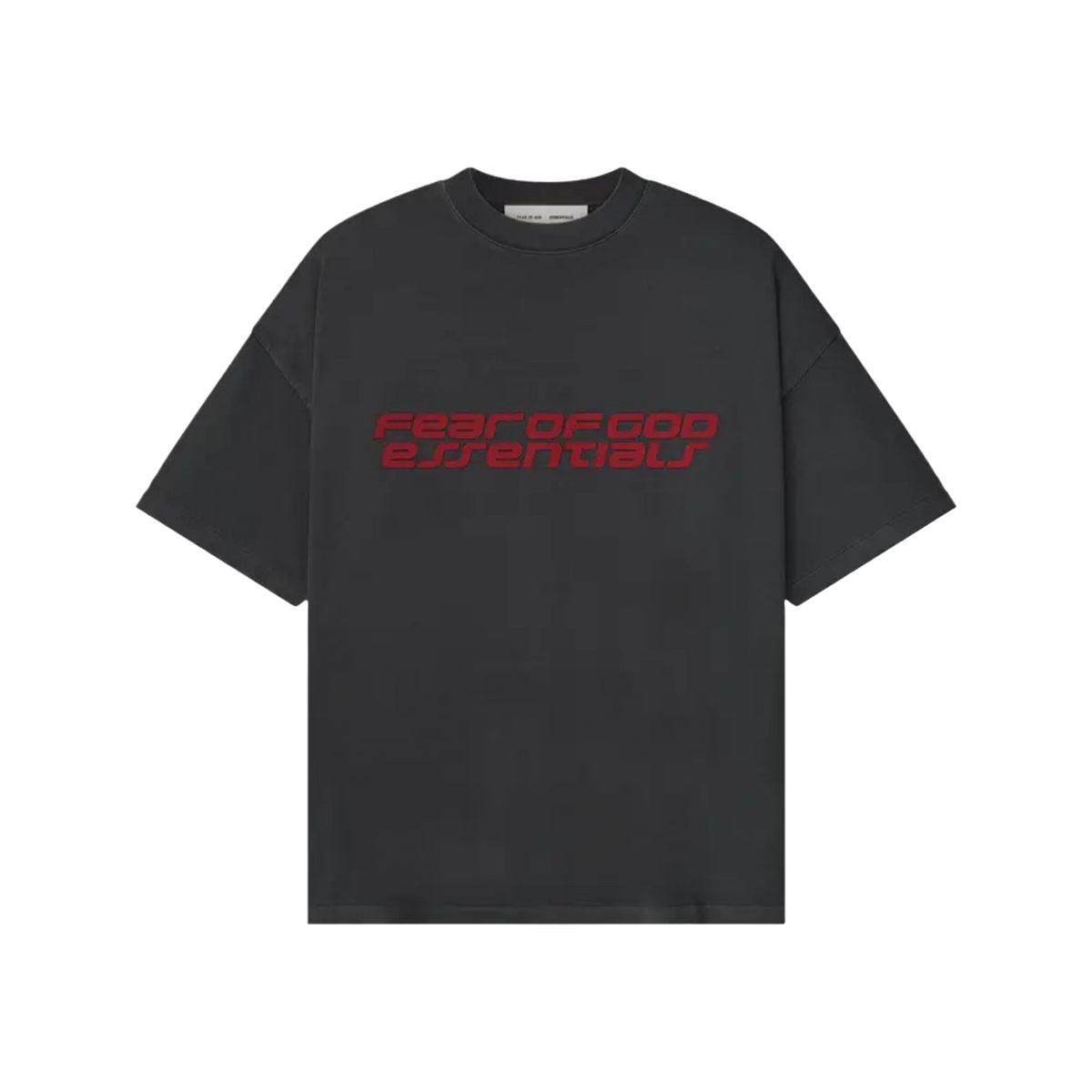 Essentials T-Shirt 90s Iron Grey Red Fear of God