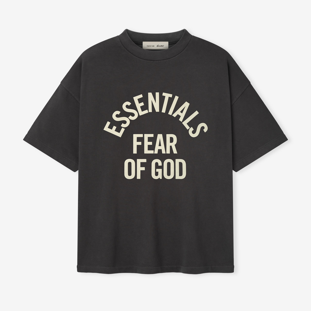 Essentials T-shirt Faded Black Campus 90'S Short Sleeve Fear of God