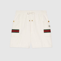GUCCI SHERRY LINE POCKET SHORT BLANC