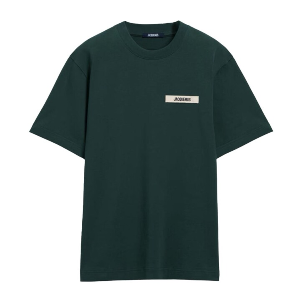 Jacquemus T-Shirt Gros Grain Vert Foncé