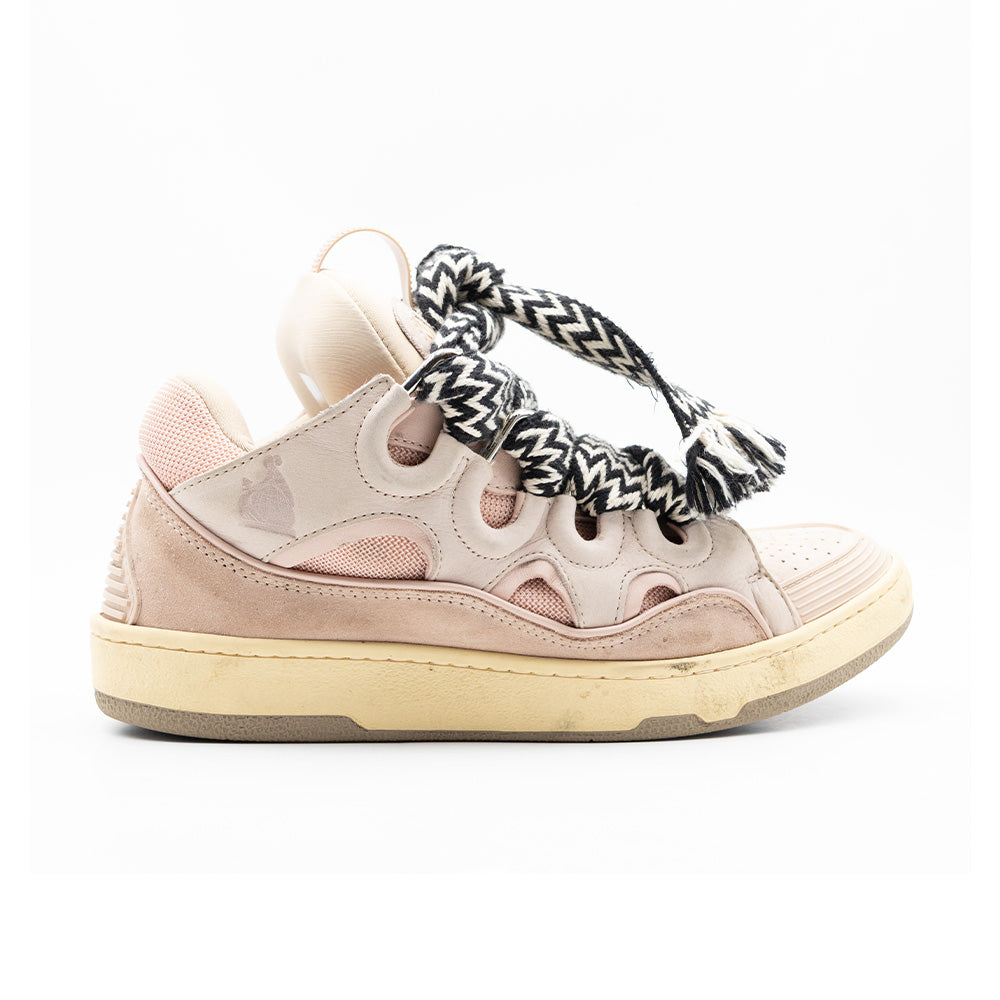 Lanvin Leather Curb Sneaker Pink