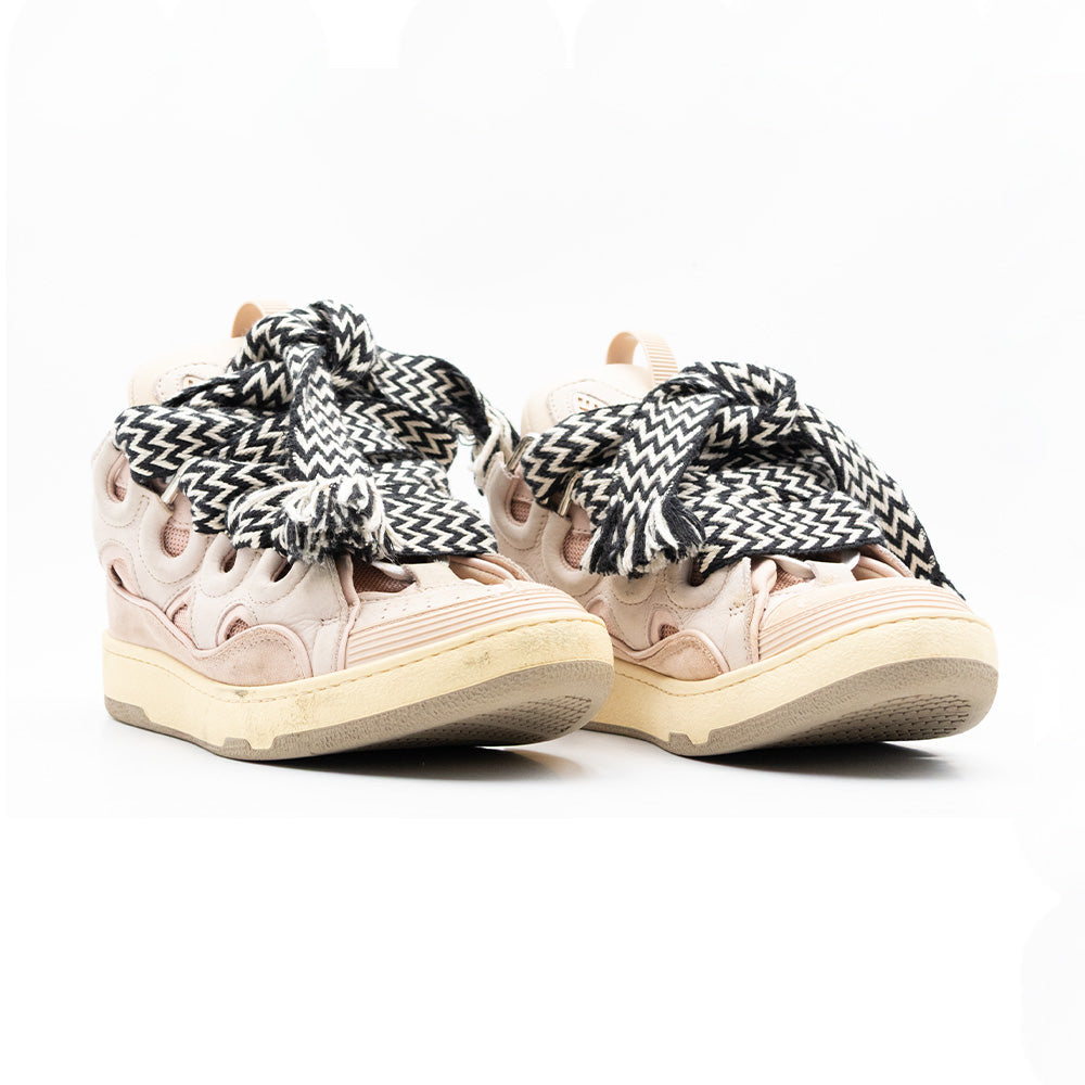 Lanvin Leather Curb Sneaker Pink