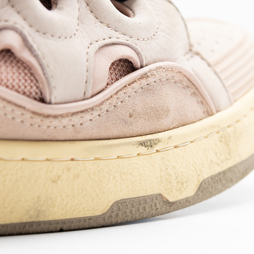 Lanvin Leather Curb Sneaker Pink