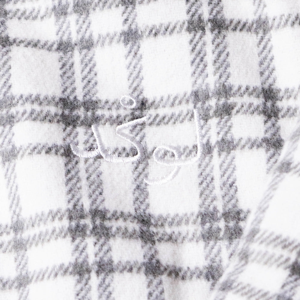 LOCKD Veste Puffer Tartan Blanc