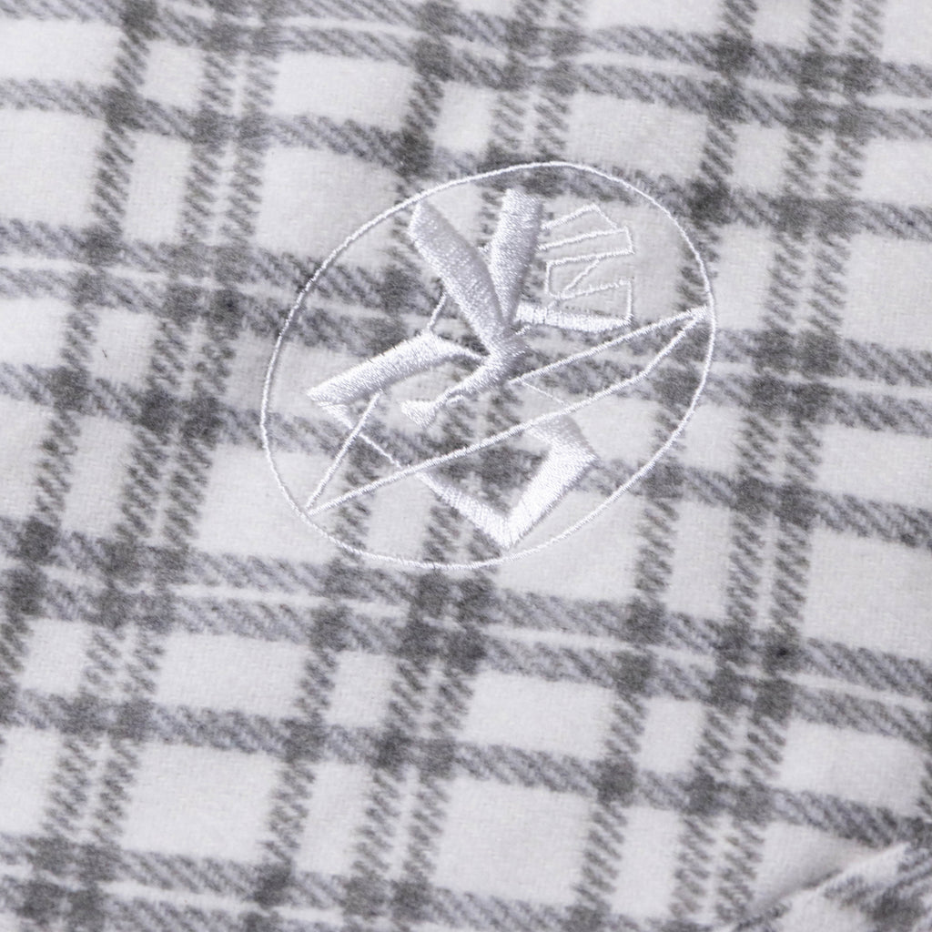 LOCKD Veste Puffer Tartan Blanc