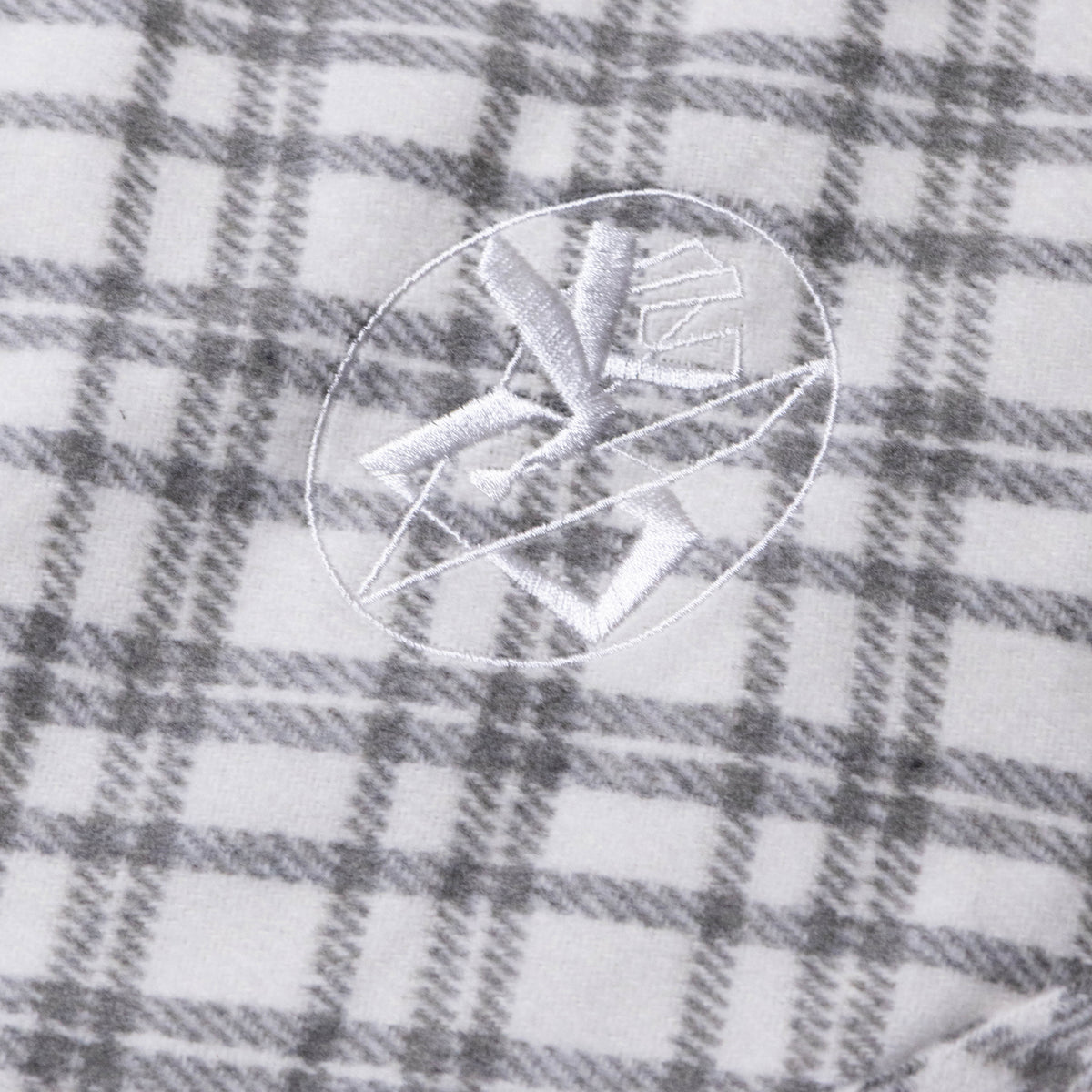 LOCKD Veste Puffer Tartan Blanc