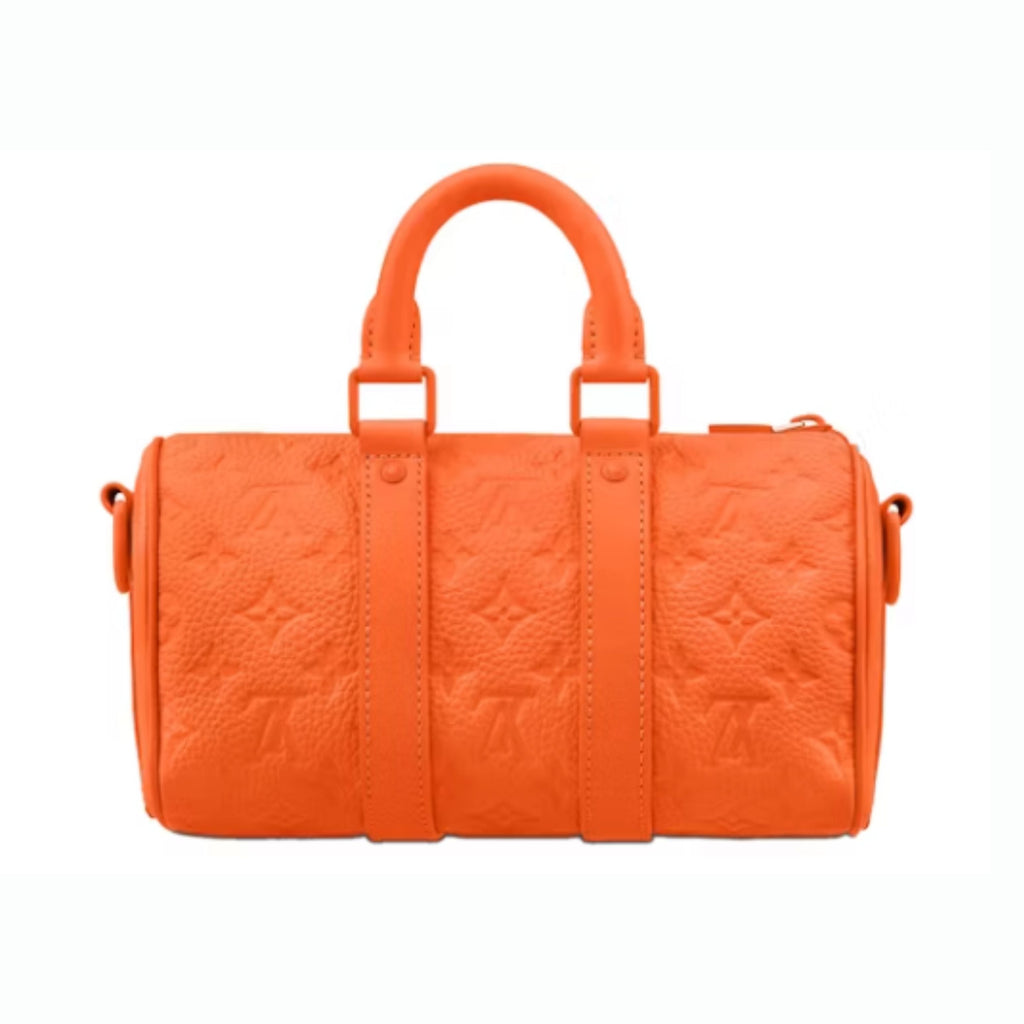 Louis Vuitton Keepall Bandouliere 25 Monogram Embossed Orange