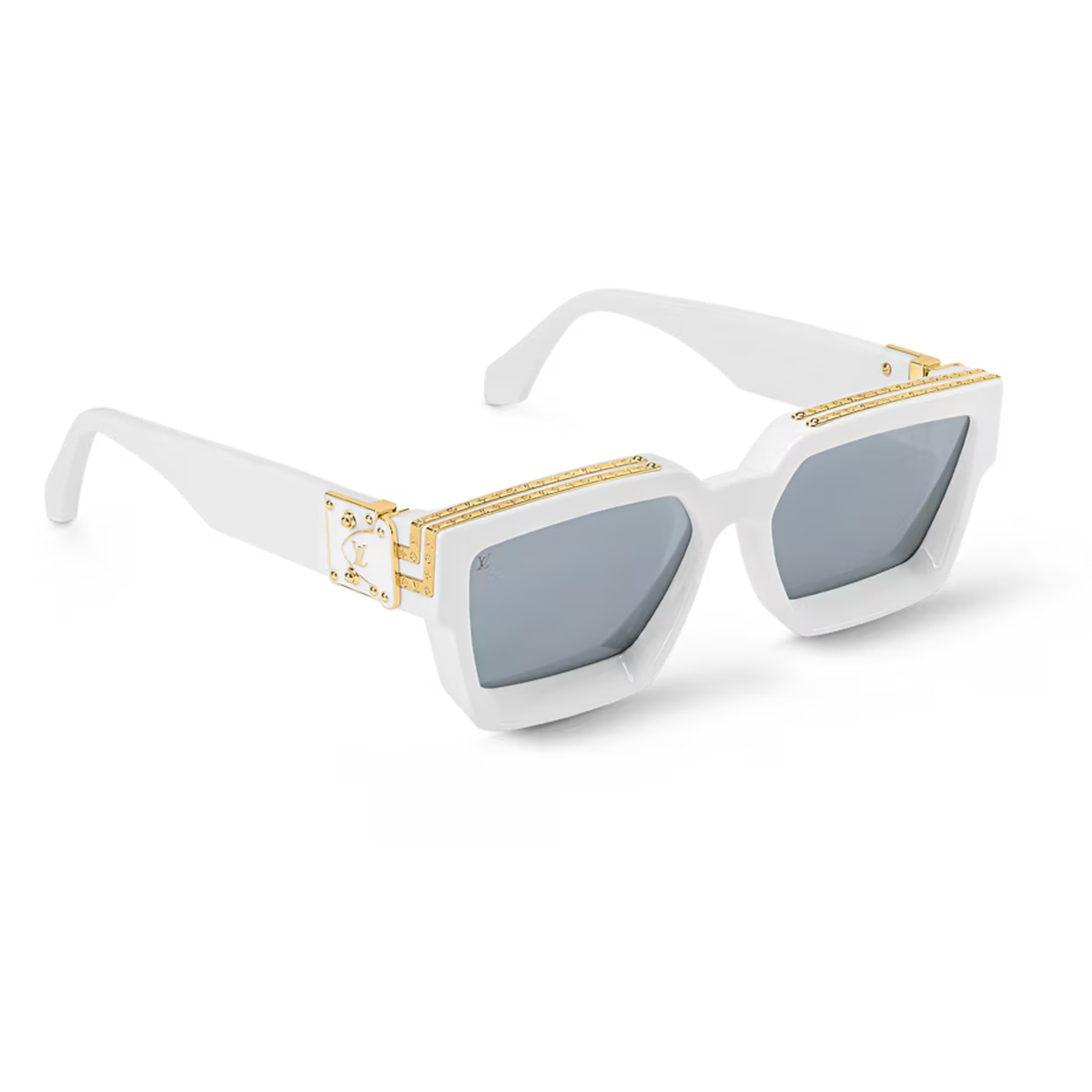 Louis Vuitton Lunettes de Soleil 1.1 Millionaires Blanc / Or