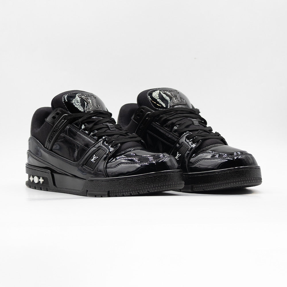 Louis Vuitton LV Trainer Patent Leather Triple Black