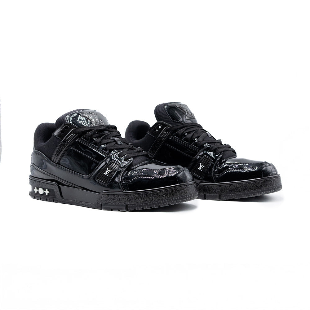 Louis Vuitton LV Trainer Patent Leather Triple Black