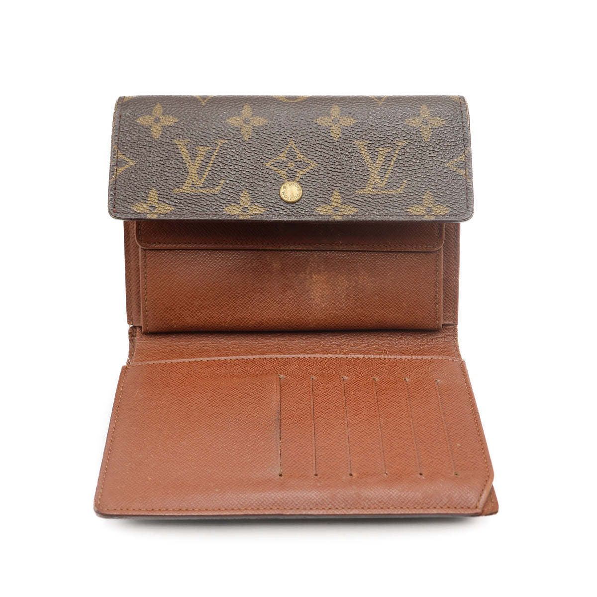 Louis Vuitton Portefeuille Porte Trésor Monogram Marron