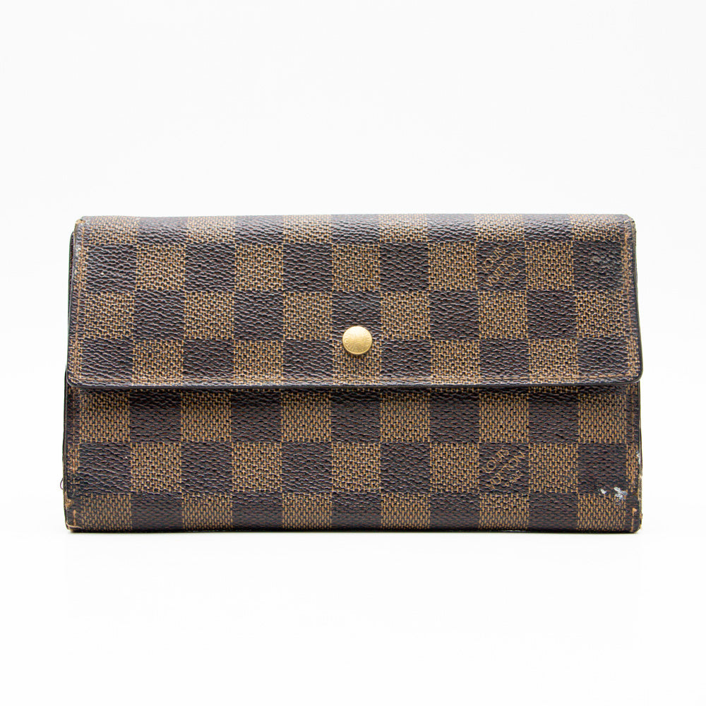 Louis Vuitton Portefeuille Sarah Damier Marron