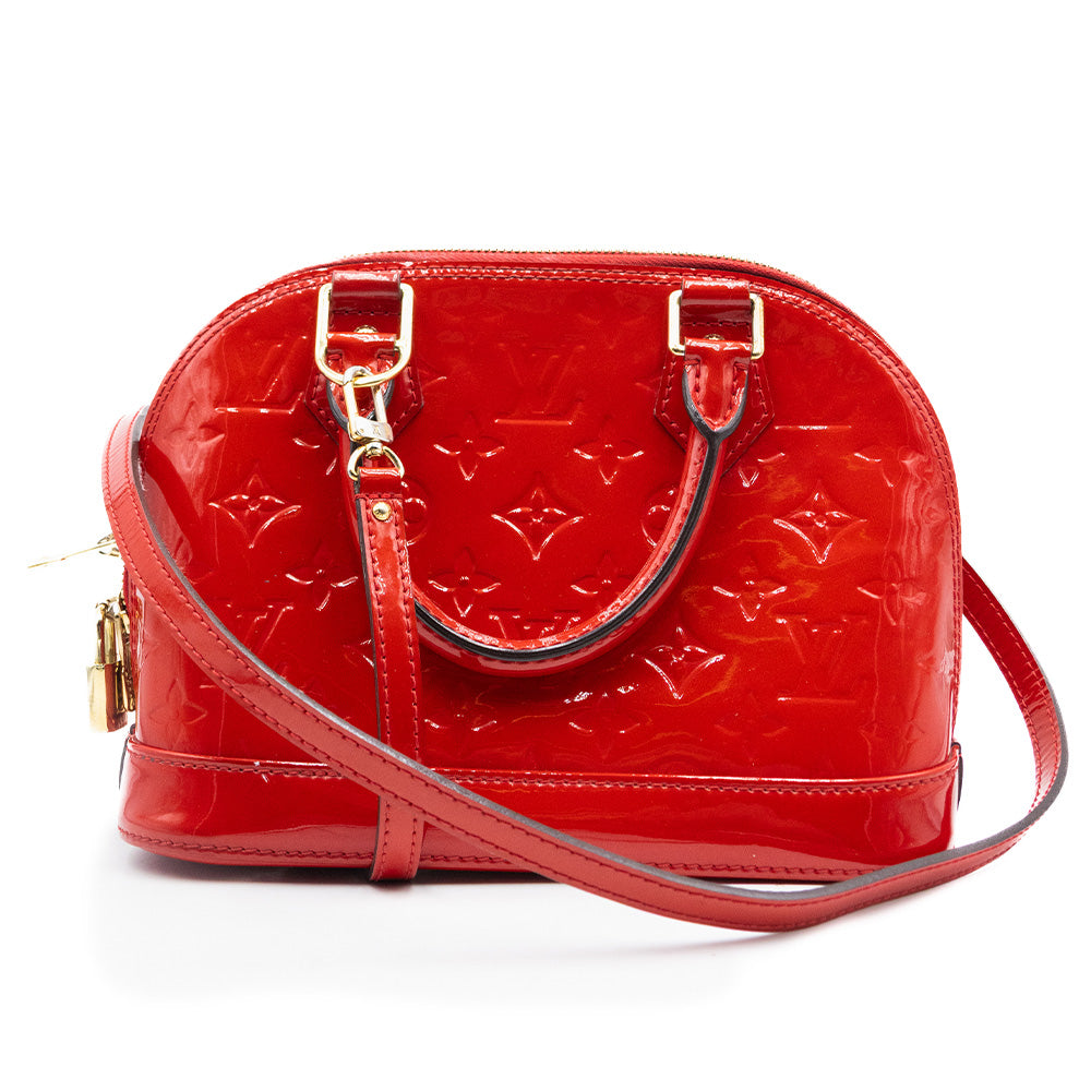 Louis Vuitton Sac à main Alma BB Vernis Rouge