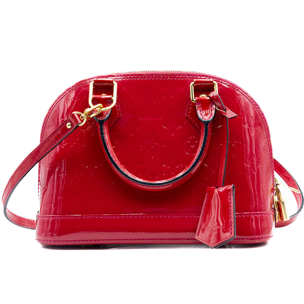 Louis Vuitton Sac à main Alma BB Vernis Rouge