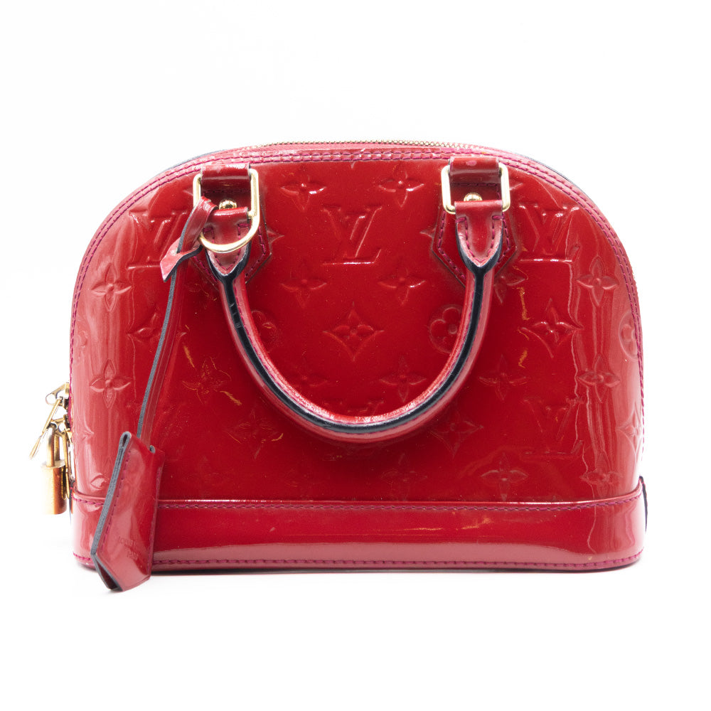 Louis Vuitton Sac à main Alma BB Vernis Rouge