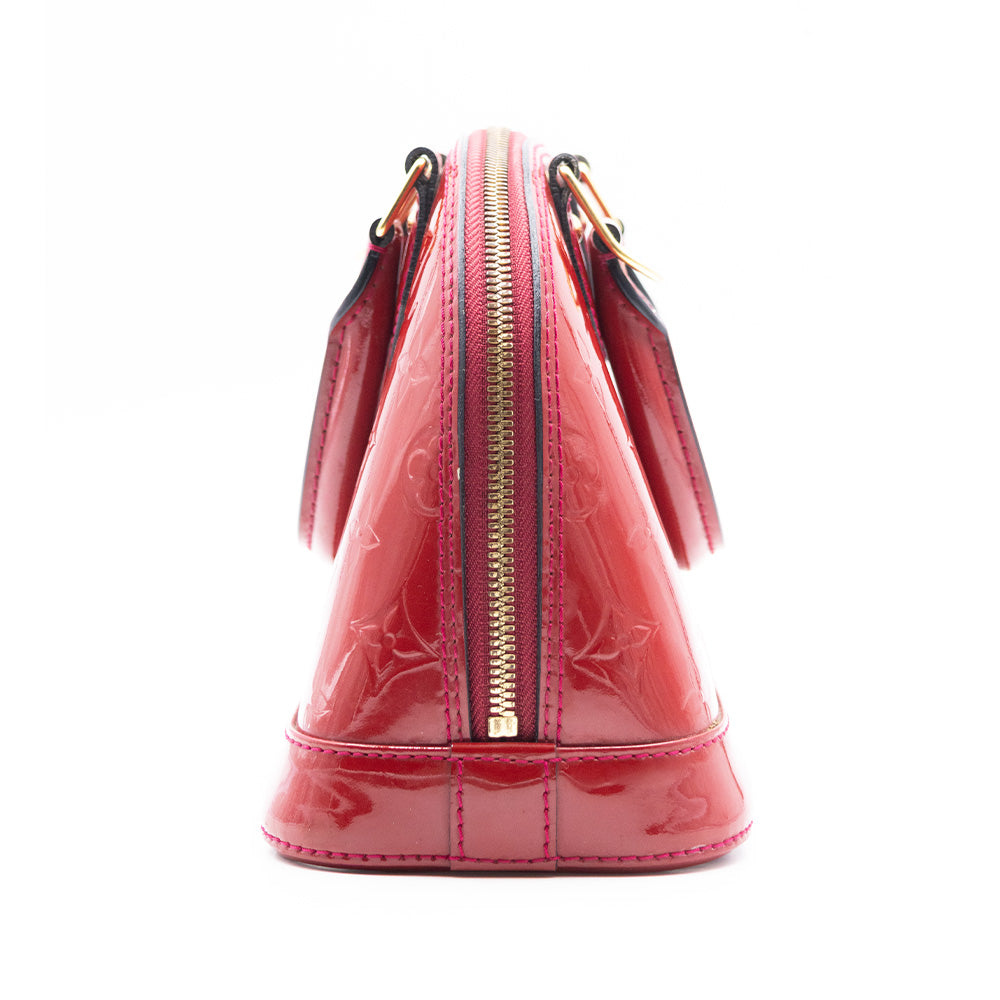 Louis Vuitton Sac à main Alma BB Vernis Rouge