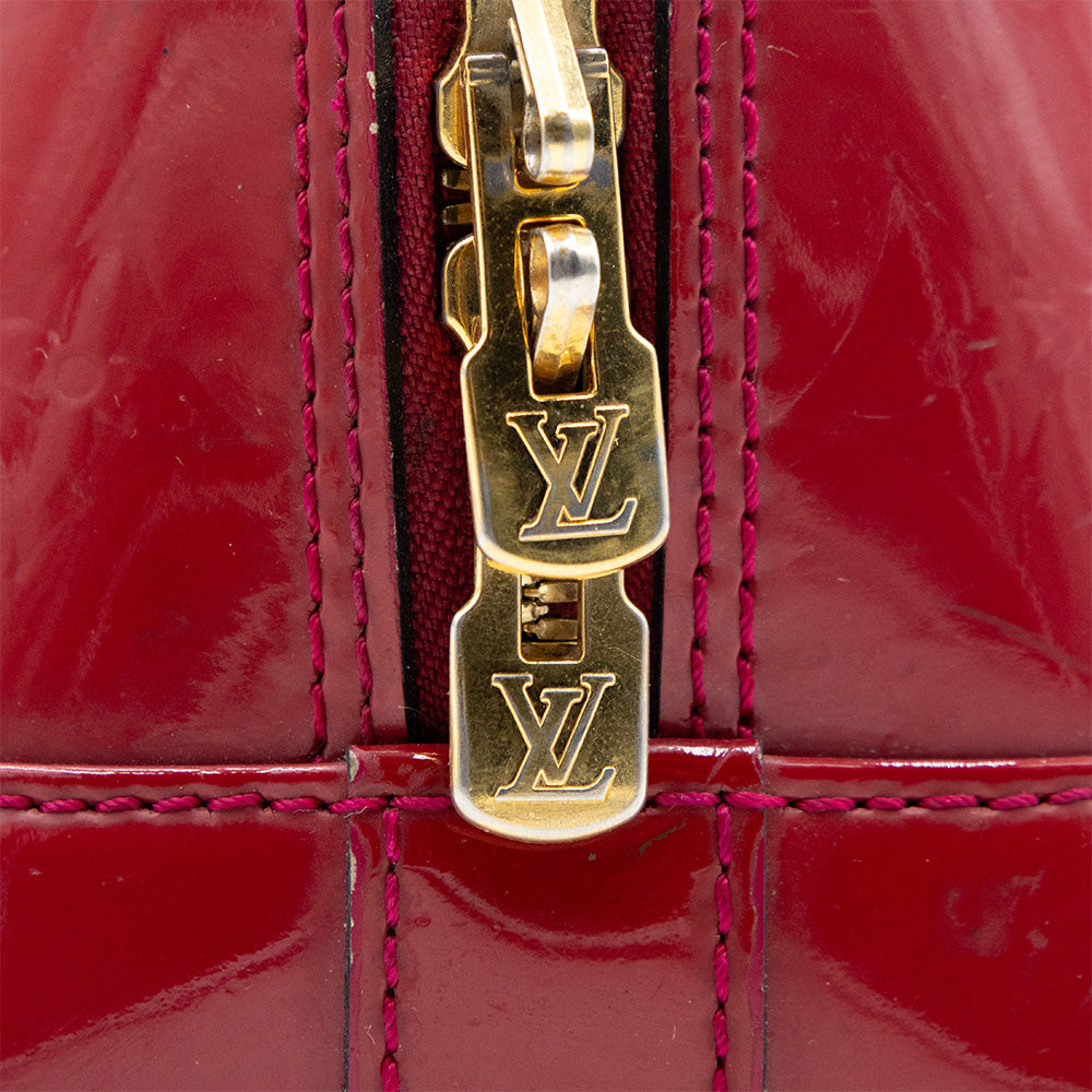 Louis Vuitton Sac à main Alma BB Vernis Rouge