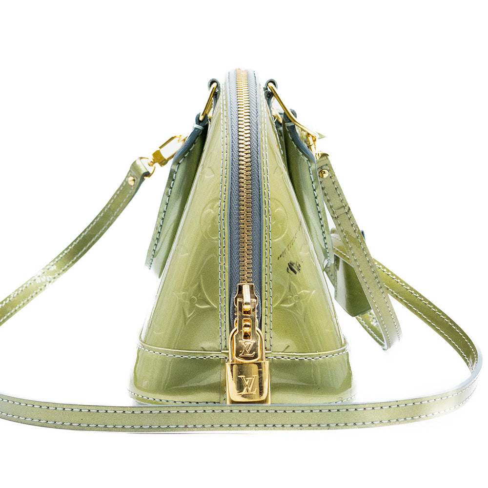 Louis Vuitton Sac à main Alma BB Vernis Vert Olive