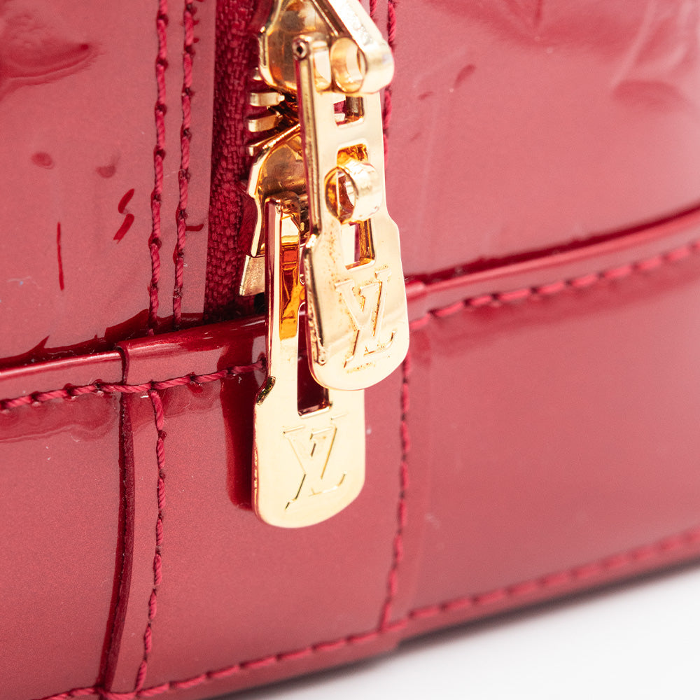Louis Vuitton Sac à main Alma MM Vernis Rouge