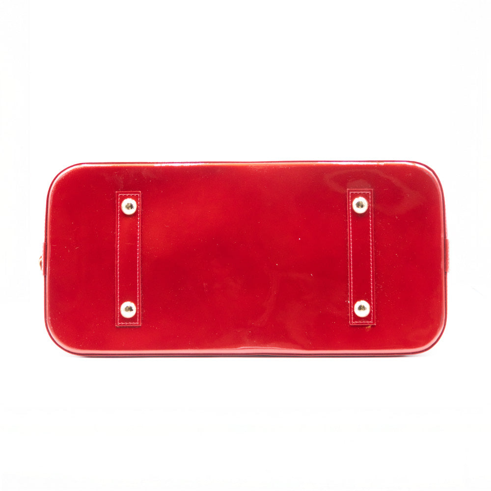 Louis Vuitton Sac à main Alma MM Vernis Rouge