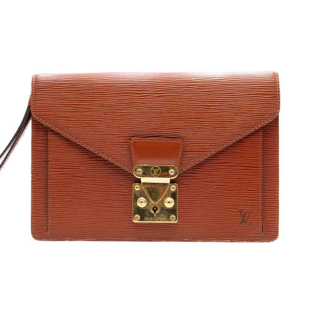Louis Vuitton Sac à Main Sellier Epi Marron