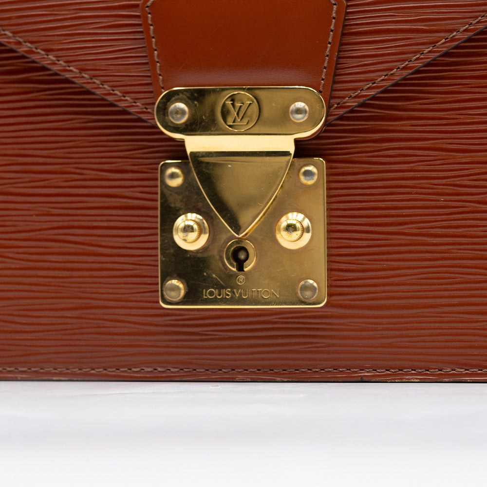 Louis Vuitton Sac à Main Sellier Epi Marron