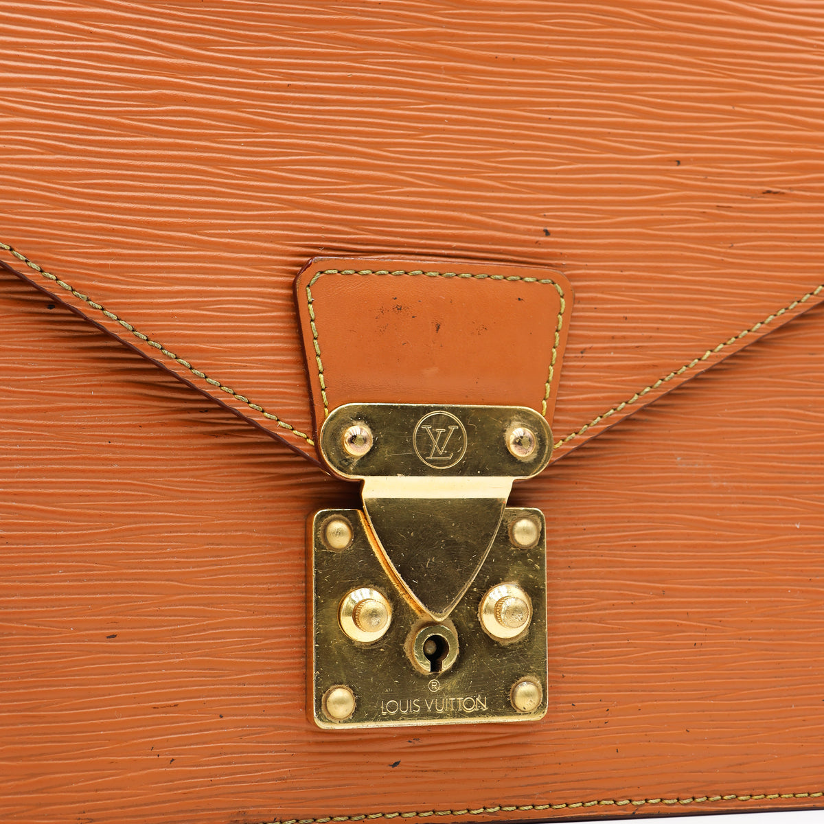Louis Vuitton Sac à Main Sellier Epi Marron
