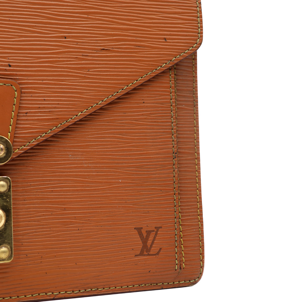 Louis Vuitton Sac à Main Sellier Epi Marron