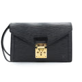 Louis Vuitton Sac Sellier Pochette avec Dragonne Cuir Epi Noir
