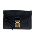 Louis Vuitton Sac Sellier Pochette avec Dragonne Cuir Epi Noir