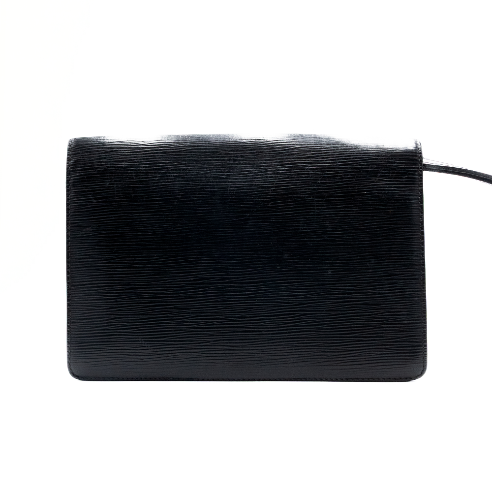 Louis Vuitton Sac Sellier Pochette avec Dragonne Cuir Epi Noir