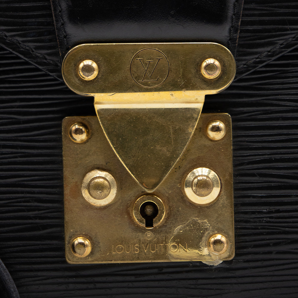 Louis Vuitton Sac Sellier Pochette avec Dragonne Cuir Epi Noir
