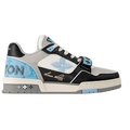 Louis Vuitton Trainer Black Blue Monogram Flower