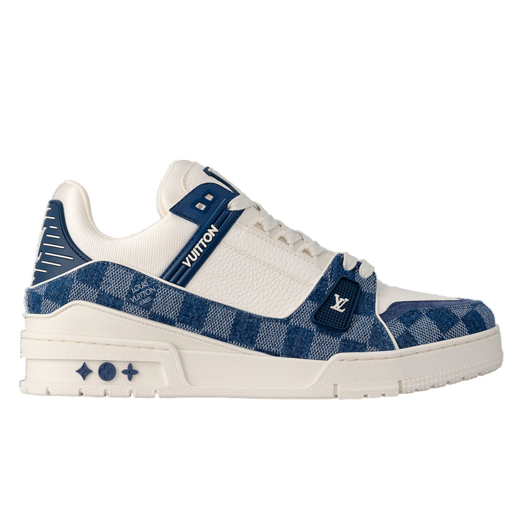 Louis Vuitton Trainer Monogram Denim White Blue
