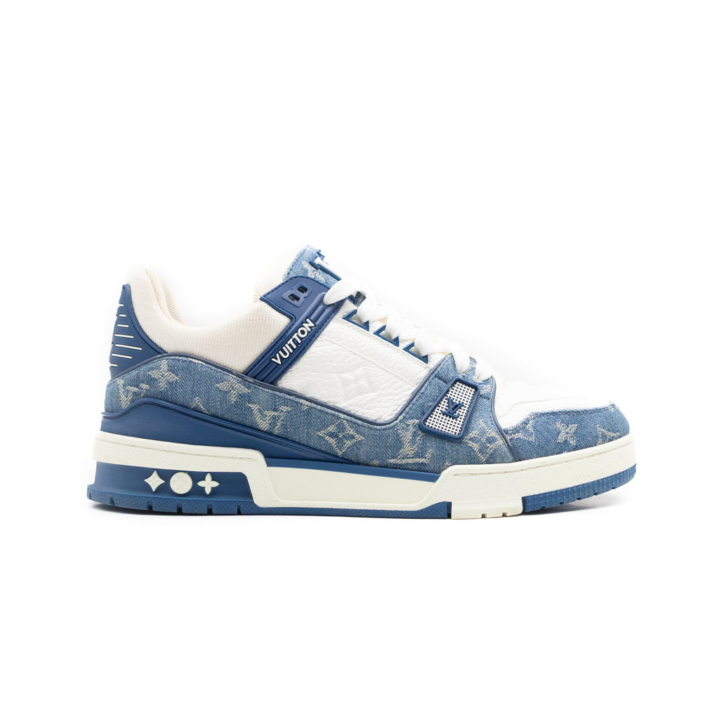 Louis Vuitton Trainer Monogram Denim White Blue