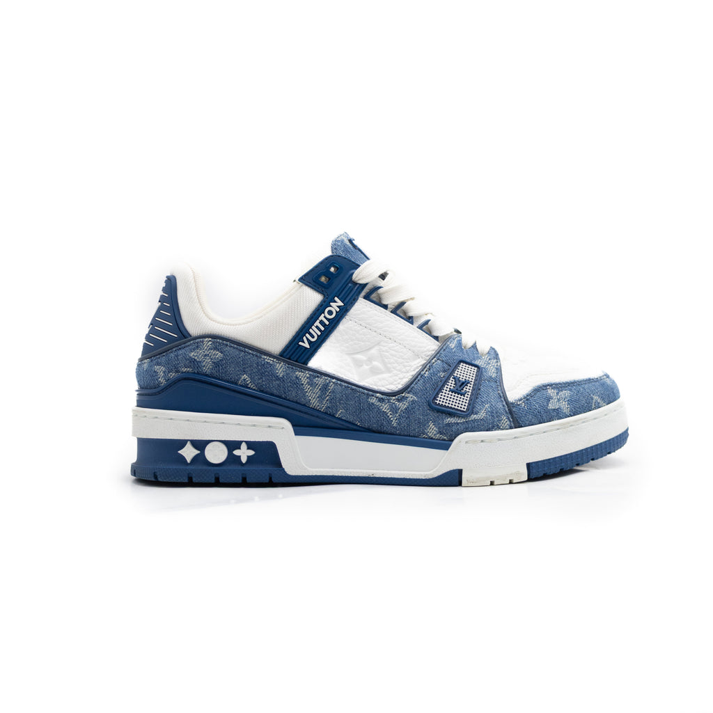 Louis Vuitton Trainer Monogram Denim White Blue