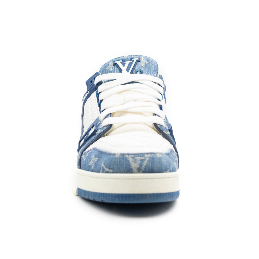 Louis Vuitton Trainer Monogram Denim White Blue