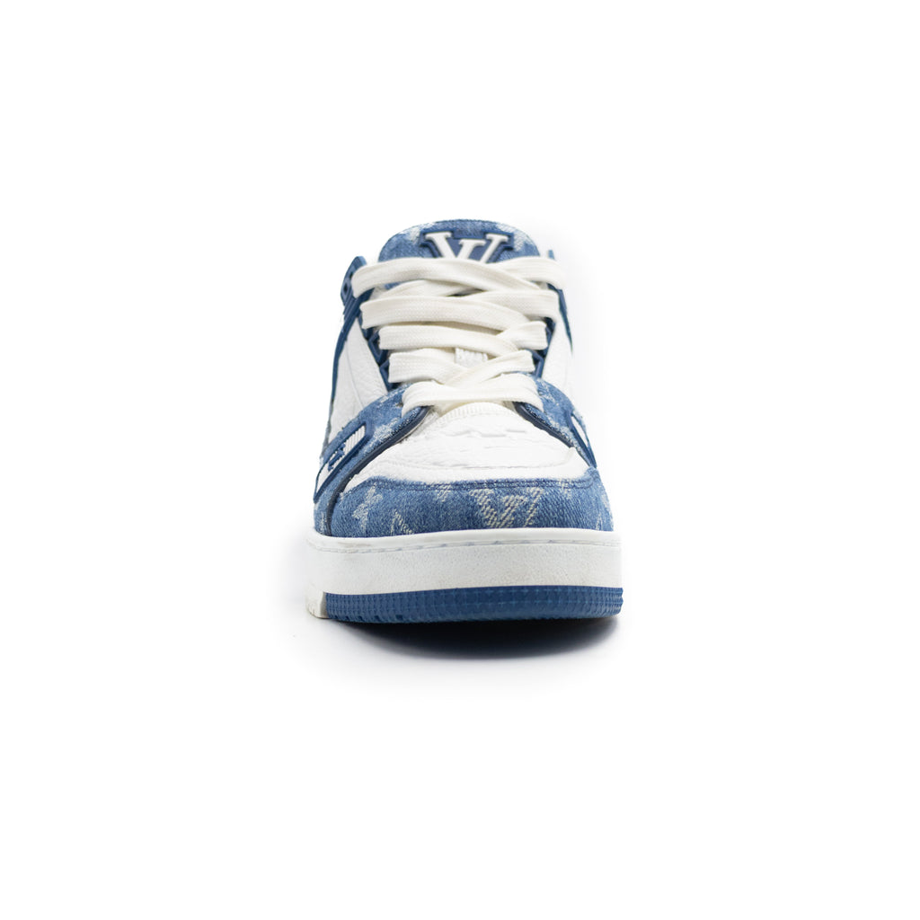 Louis Vuitton Trainer Monogram Denim White Blue
