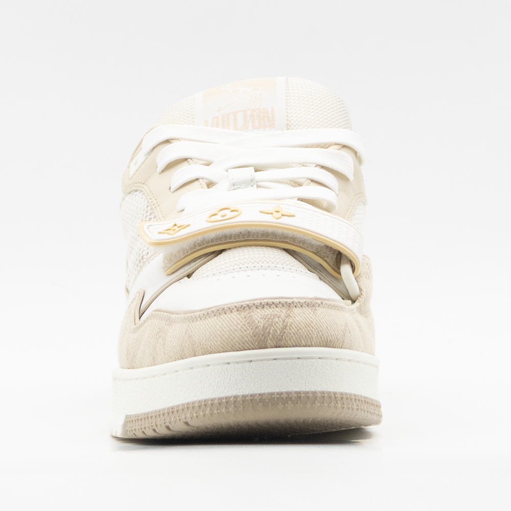 Louis Vuitton Trainer Velcro Beige White
