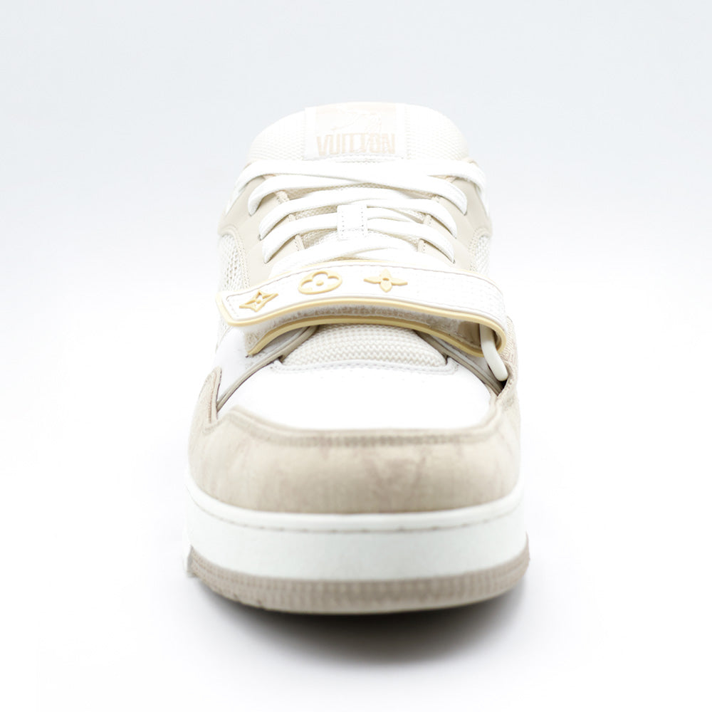 Louis Vuitton Trainer Velcro Beige White