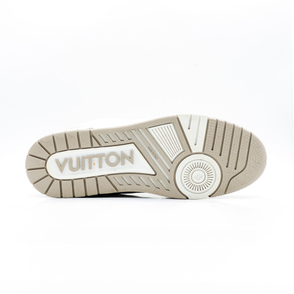 Louis Vuitton Trainer Velcro Beige White