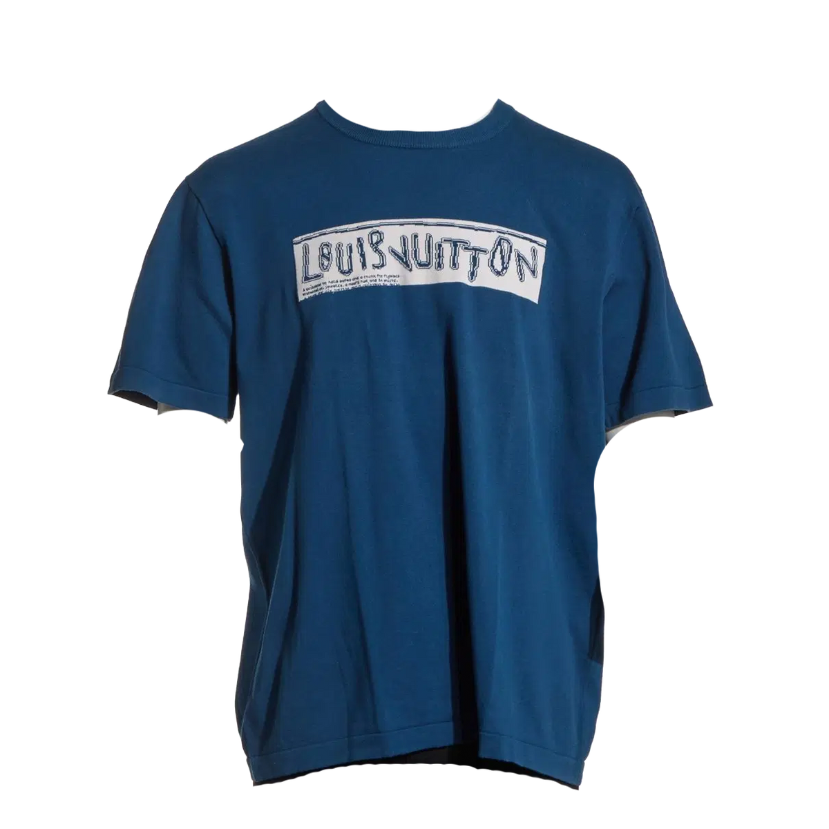 Louis Vuitton T-Shirt LV Bleu Logo Maille