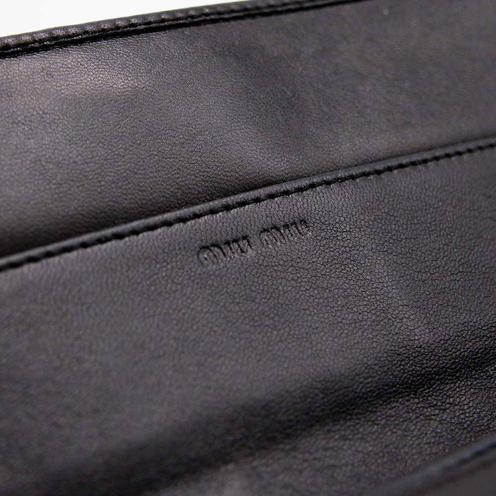 Miu Miu Mini Sac Cuir Noir
