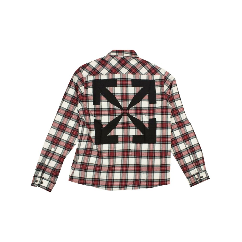 OFF-WHITE Chemise Flanelle Arrow à carreaux Rouge