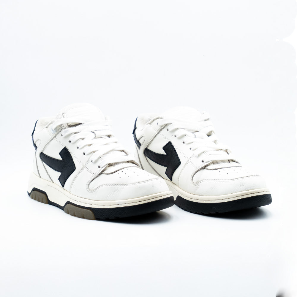 Off-White Out Of Office OOO Low Tops Black White Blue